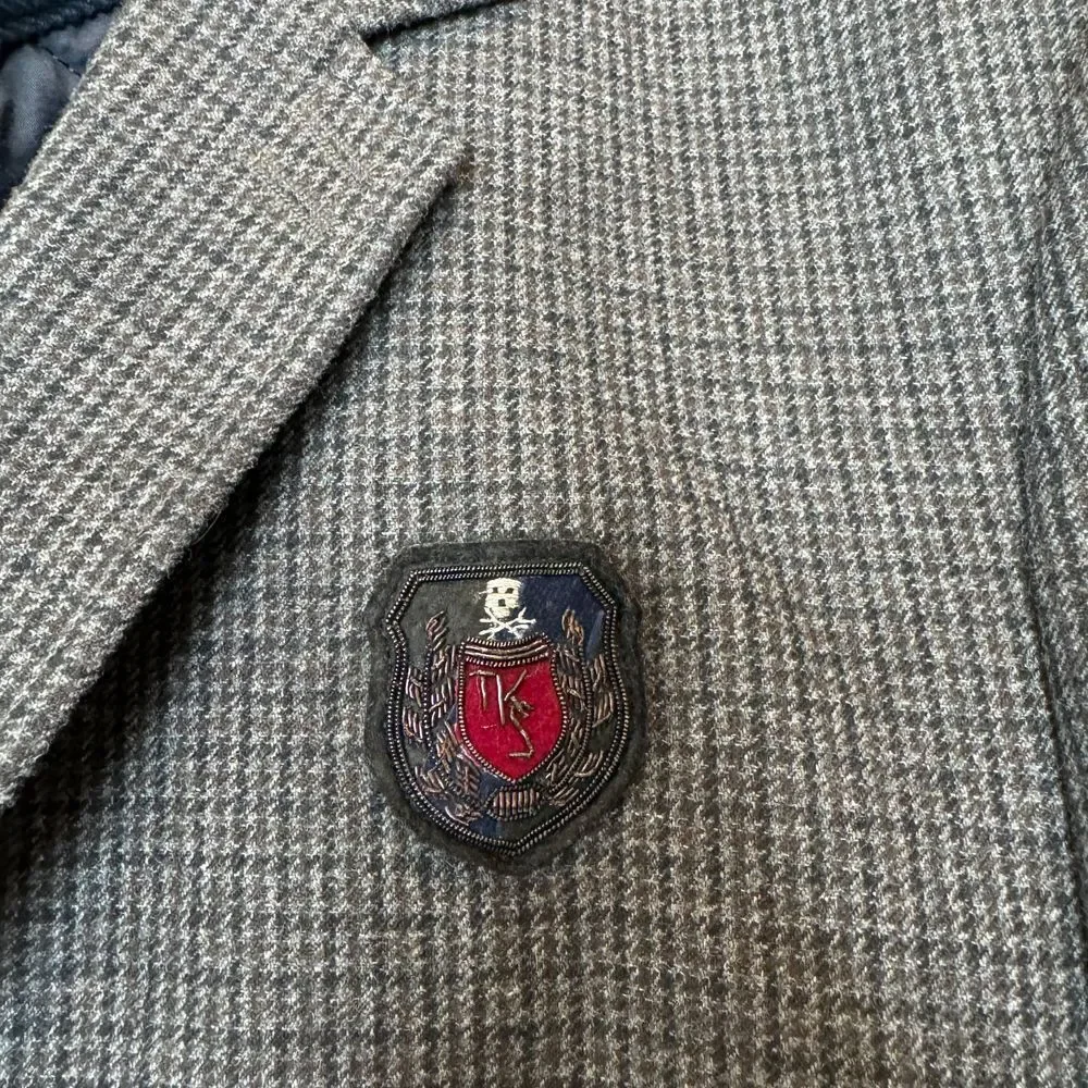 THE KOOPLES SPORT Sport Coat with Zip Out Waistcoat EU52 (US42) Small Plaid Navy - Picture 3 of 13